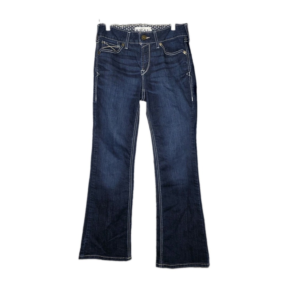 Ariat Women's 29S R.E.A.L. Perfect Rise Boot Cut Denim Jeans Dark Wash